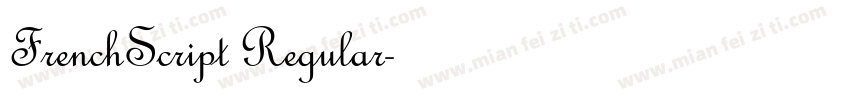 FrenchScript Regular字体转换